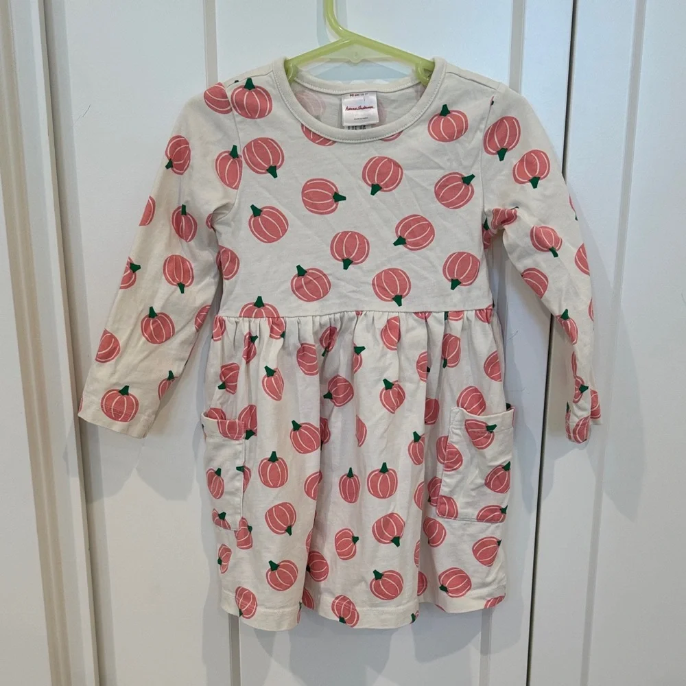 Hanna Andersson pink pumpkin print dress
